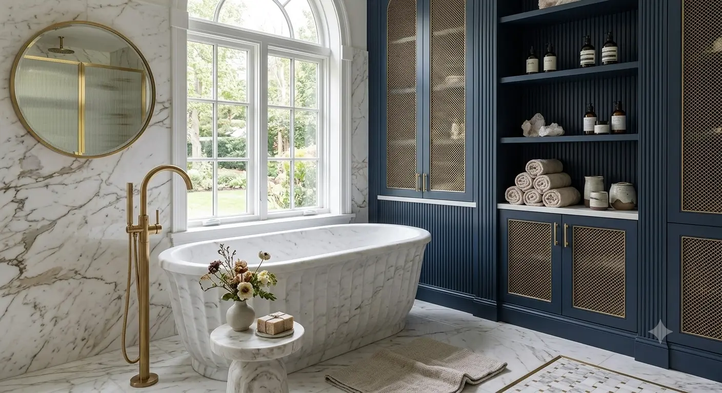 Bathroom remodeling project in Houston with updated fixtures vanity and finishes