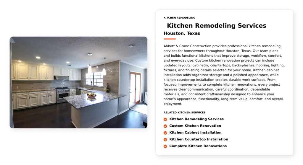 Homepage 3 Kitchen Remodeling Houston | Abbott & Crane Contractors